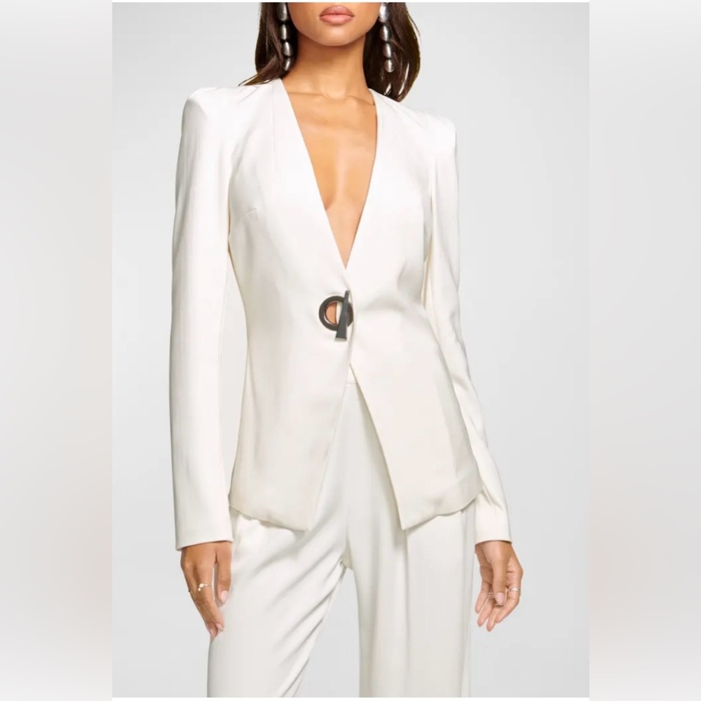 Ramy Brook Ivory Single-Button Blazer